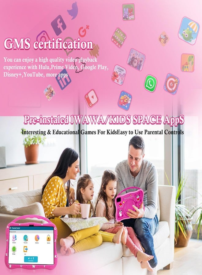 MengDash Kids Tablet, 10.1 inch Tablet for Kids, Educational Learning Toddler Tablet Android 14, 12GB RAM+64GB ROM Storage, 5G WiFi,for Baby Girl boy 3-10(Red) - Image 4